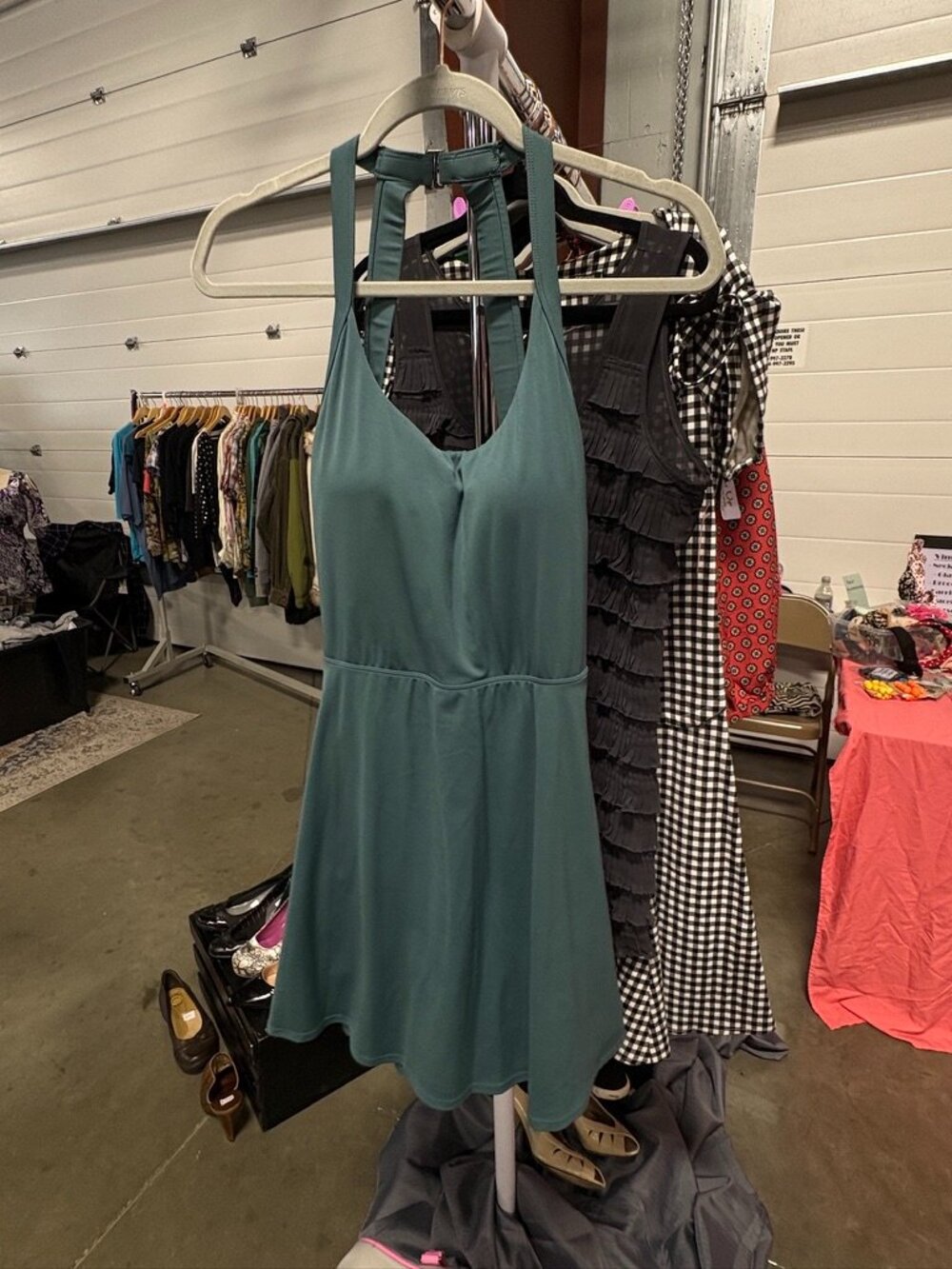 Halara Easy Peezy Teal Active Dress Size L Worn Once